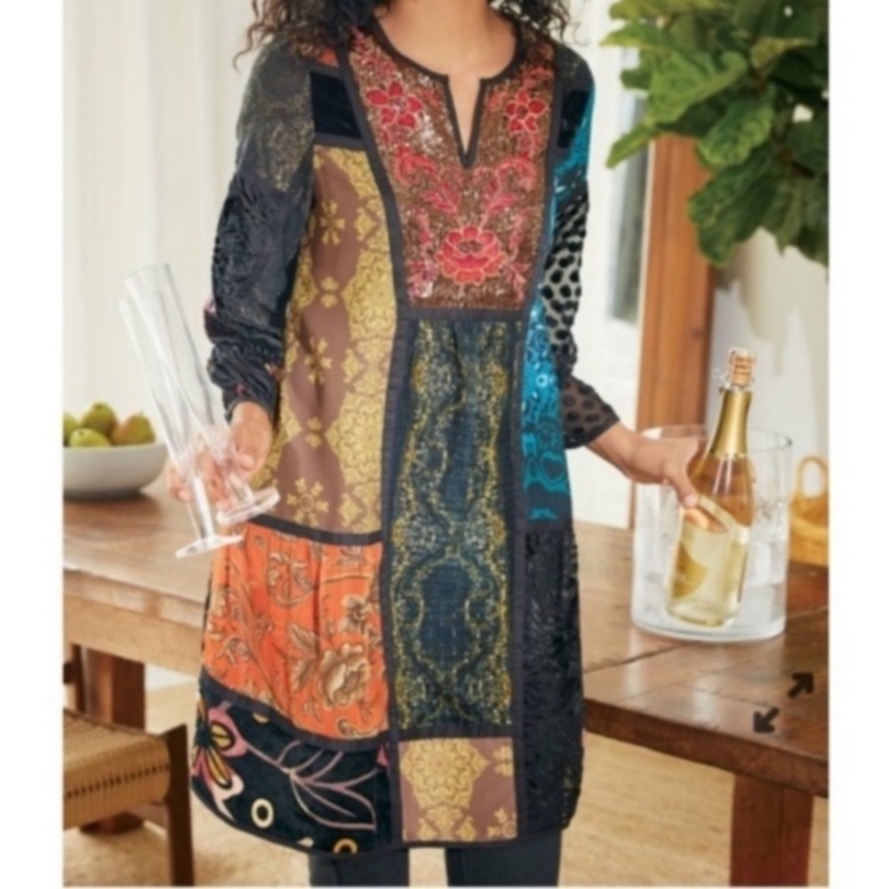 Soft Surroundings Multicolor Patchwork Tunic
